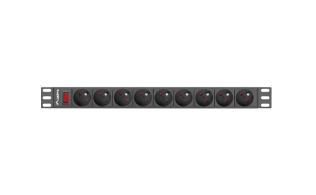 REGLETA LANBERG 1U 16A RACK 19 9X SOCKET NEGRO 3M