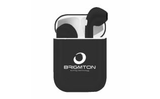 AURICULARES BRIGMTON CON BASE DE CARGA NEGRO BLUETOOTH