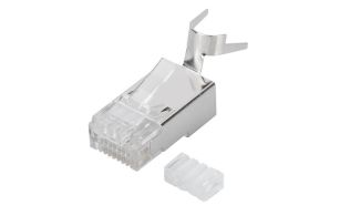 CONECTOR DIGITUS RJ45 CAT6A APANTALLADO BOLSAS 100 UDS