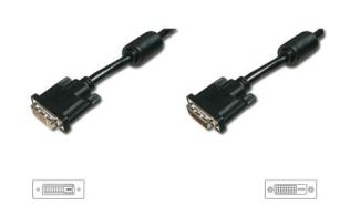 CABLE DIGITUS VIDEO DVI (24+1) 2X FERRITA M/F 3M DVI-D DUAL LINK sw