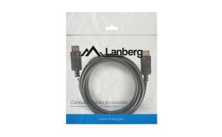 CABLE DISPLAYPORT LANBERG MACHO MACHO 4K 3M NEGRO