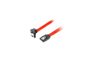 CABLE SATA II LANBERG 3GB/S HEMBRA HEMBRA ANGULO CLIP METAL 30CM ROJO