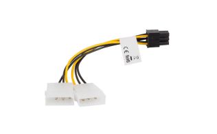 CABLE LANBERG ALIMENTACION MOLEX 2X MACHO A HEMBRA BTX 6 PIN PSU 15 CM