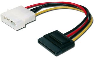 CABLE DIGITUS CORRIENTE INTERNA CONECTOR DE 15 PINES IDE - SATA 0.15M UL