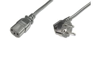 CABLE ALIMENTACION DIGITUS CEE 7/7 (TIPO F) - C13 M/H 0,75m H05VV-F3G 0,75mm