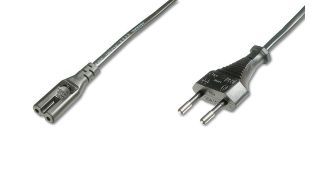 CABLE ALIMENTACION DIGITUS EURO C7 M/F 1.2M H03VVH2-F2G 0.75MM SW