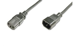 CABLE ALIMENTACION DIGITUS C14 - C13 M/H 1,2M H05 VV-F3G 0,75MM SW