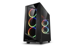 CAJA ATX SHARKOON REV200 2XUSB3.0 RGB SIN FUENTE NEGRO