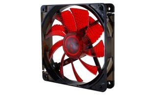 VENTILADOR CAJA NOX COOL FAN LED 120MM NEGRO LED ROJO