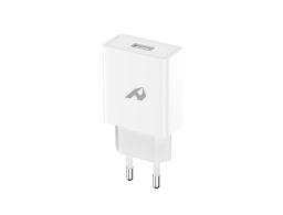 ADAPTADOR DE RED ENJOY 1 USB QC 30 5V/3A, 9V/2A, 12V/15A 18W MAX BLANCO