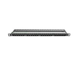 PATCH PANEL LANBERG CAT.5E UTP 24 PUERTOS 0.5U RACK 19 NEGRO