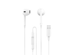 AURICULARES ENJOY CON MICROFONO CONTROL DE VOLUMEN LIGHTNING CABLE 1M BT BLANCO