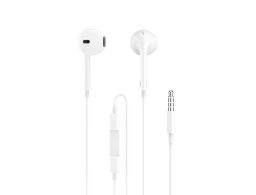 AURICULARES ENJOY BLANCO MICRÓFONO JACK 35 CABLE 1 M CON CONTROL DE VOLUMEN