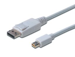 CONVERSOR DIGITUS VIDEO DisplayPort mini DP-DP M/M 2m w/interlock DP blanco