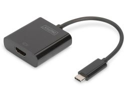 CONVERSOR HUB DIGITUS VIDEO USB TIPO C A HDMI 4K 30HZ NEGRO