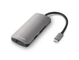 HUB USB SHARKOON 3X3.0 TYPE C + HDMI  ALUMINIO GRIS OSCURO