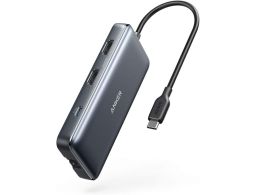 HUB USB ANKER TIPO C A 2xUSB 3.0 2xHDMI 1xSD+microSD 1xETHERNET 1xTIPO C NEGRO