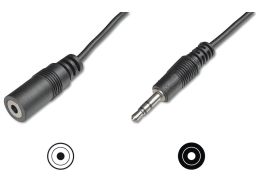 CABLE DIGITUS EXTENSION AUDIO JACK ESTEREO 3,5mm 1,50m CCS 2x0.10/10 M/F