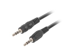 CABLE ESTEREO LANBERG JACK 3.5MM MACHO/JACK 3.5MM MACHO 1.2M NEGRO