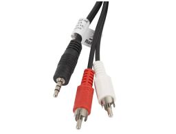 CABLE ESTEREO LANBERG JACK 3.5MM/2X RCA MACHO 5M