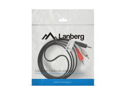 CABLE ESTEREO LANBERG JACK 3.5MM/2X RCA MACHO 1.5M