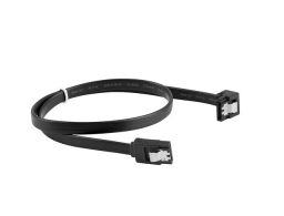 CABLE SATA III LANBERG 6GB/S HEMBRA HEMBRA ANGULO CLIP METAL 30CM NEGRO