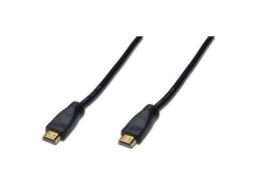 CABLE DIGITUS VIDEO HDMI ALTA VELOCIDAD TIPO A M/AMP M/M 20M FullHD GOLD NEGRO