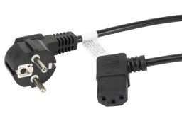 CABLE DE ALIMENTACION LANBERG SCHUKO CEE 7/7 A IEC320 C13 ACODADO 1.8M