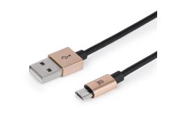 CABLE MAILLON PREMIUM MICRO USB 2.4 ALUMINIO DORADO 1M