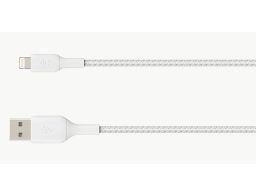 CABLE LIGHTNING BELKIN BOOSTCHARGE MACHO A USB/ A MACHO 1M BLANCO TRENZADO