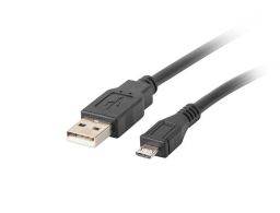 CABLE USB LANBERG 2.0 MACHO/MICRO USB MACHO 0.3M NEGRO