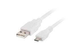 CABLE USB LANBERG 2.0 MACHO/MICRO USB MACHO 0.3M BLANCO