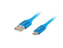 CABLE USB LANBERG 2.0 MACHO/MICRO USB MACHO QUICK CHARGE 3.0 3M AZUL