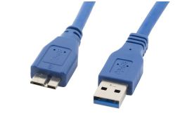 CABLE USB LANBERG 3.0 MACHO/MICRO USB MACHO 0.5M AZUL