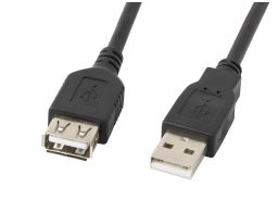 CABLE ALARGADOR LANBERG USB 2.0 MACHO HEMBRA 5M NEGRO