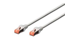 CABLE DIGITUS S-FTP CAT 6 CU LSZH AWG 27/7 LENGHT 0.25M 10 PCS GRIS