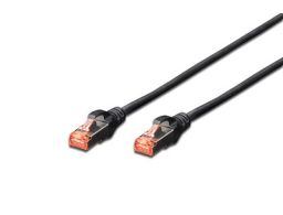 CABLE DIGITUS S-FTP CAT 6 Cu LSZH AWG 27/7 LENGHT 0.25M 10 PCS NEGRO