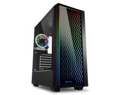 CAJA SHARKOON LIT 200 ATX 2XUSB3.0 RGB SIN FUENTE NEGRO