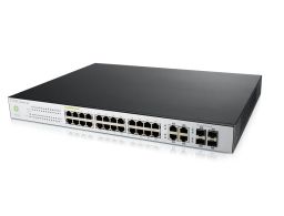 SWITCH ZYXEL NSW100-28P 24XRJ45 GIGABIT 4XSFP L2 POE 802.3af NEBULA CLOUD CPNTIN