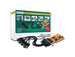 TARJETA PCI DIGITUS 4 PUERTOS EN SERIE DSUB 9M CON SOPORTES