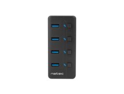 HUB NATEC MANTIS 2 USB 3.0 4 PUERTOS ON OFF CON ALIMENTADOR