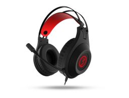 AURICULARES GAMING RAGE X60 7.1 VIRTUAL MICROFONO LED ROJO