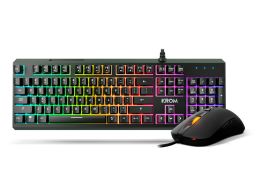 KIT TECLADO Y RATON GAMING KROM KALEIDO RGB