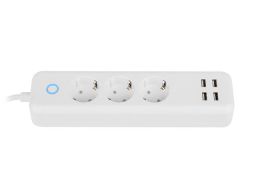 REGLETA WIFI LANBERG 3X SCHUKO 10A 4X USB 2.0 2.1A BLANCA