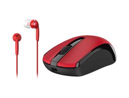 RATON GENIUS MH8100 ROJO REGALO AURICULAR