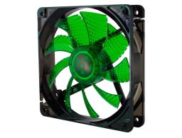 VENTILADOR CAJA NOX COOL FAN LED 120MM NEGRO LED VERDE