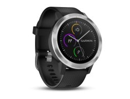 SMARTWATCH GARMIN VIVOACTIVE 3 PLATA CORREA NEGRA