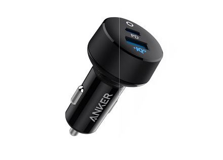 CARGADOR COCHE ANKER POWER DRIVE PD 2 NEGRO 1x USB 1x TIPO C