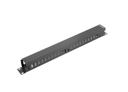 ORGANIZADOR DE CABLES LANBERG METALICO 1U TIPO A RACK 19 NEGRO