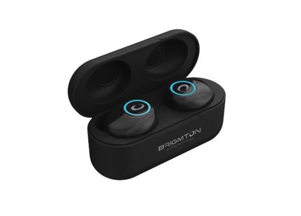 AURICULARES BRIGMTON BML 16 NEGRO, MICROFONO BLUETOOTH CON BASE CARGA